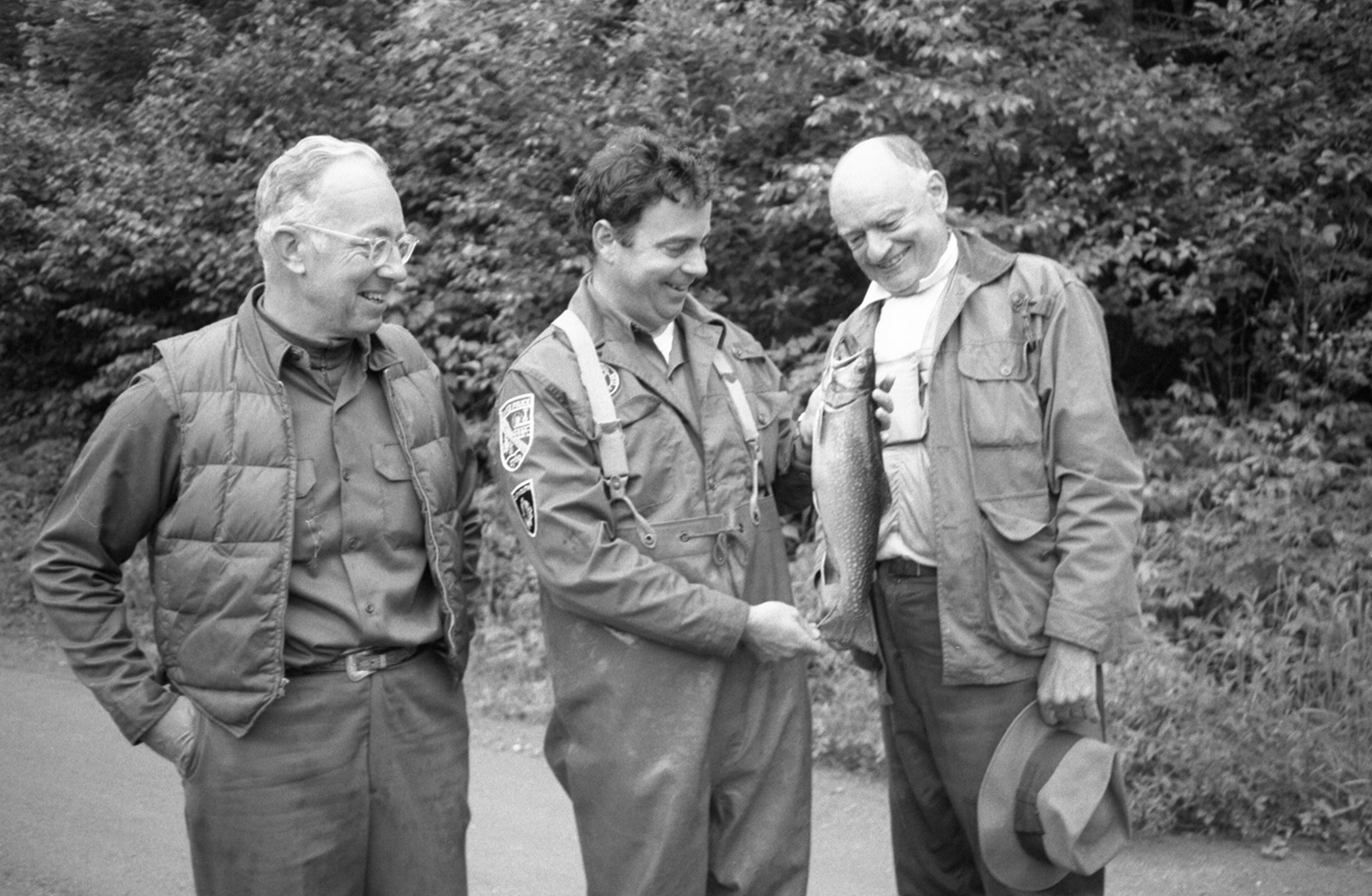 Norman E. "Sandy" McCulloch Jr. ’50, Carroll Brewster and John Sloan Dickey